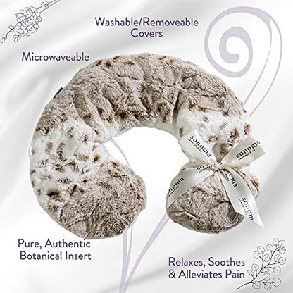 Sonoma Lavender Luxury Lavender Neck Pillow, Arctic Circle | Heatable/Chillable, Microwaveable for Neck and Shoulders, Removable Washable Covers, Great for Relaxation and Pain Relief - color: Arctic Circle