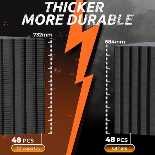 PRAISUN 0.6" Thicker Rubber Top 192 Sq Ft Gym Flooring for Home Gym | 48 Pcs Workout Mat, Exercise Mat, Interlocking Rubber Floor Mats with High Density EVA Foam for Garage, 24 x 24in, Black/Blue - size: 48 Tiles (192 Sq Ft)