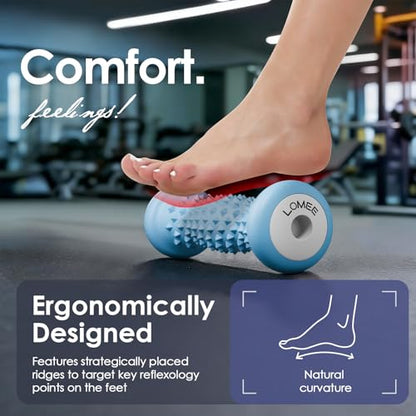 Foot Roller Massager for Plantar Fasciitis, Foot Arch and Heel Pain Relief | Deep Tissue Muscle Massage, Feet Ergonomic & Rounded Top Design - color: Blue