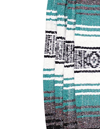 Canyon Creek Authentic Mexican Yoga Falsa Blanket (Teal)