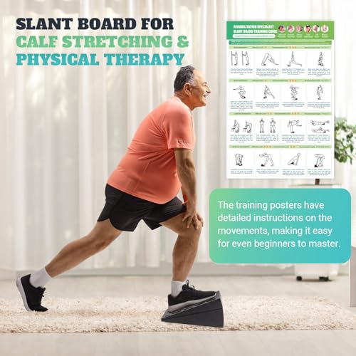 Squat Wedge Block, 960 LBS Weight Capacity, Slant Board for Calf Stretching - color: Classic&Black