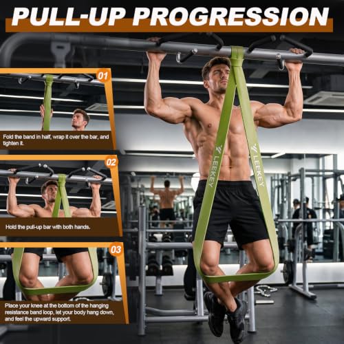Resistance Bands for Pull Up Assist, Stretch Bands & Exercise Workout Set - color: 5-125LBS GREEN BROWN
