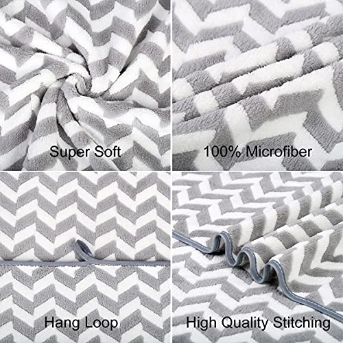 JML Microfiber Bath Towels, Chevron Grey, 30" x 60", 2 Pack - color: Chevron Grey, size: 2 Pack (30 in x 60 in)