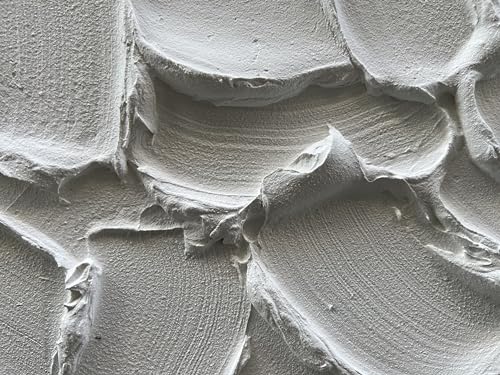 NANKAI Art Hand-Painted Thick Texture White Minimalist Oil Painting Office Corridor Living Room Wall Decoration Art 24x48 inches - color: Nkhb136