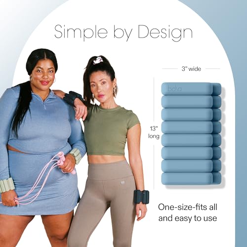 Bala Bangles Wrist & Ankle Weights for Women & Men, Home Gym Equipment - color: Sea, size: 1 LB
