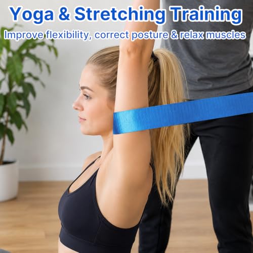 Mobilization Belt - Physical Therapy Belt Strap, Adjustable Mobilization Band Pt Strap with Thick Pad for Rehabilitation Yoga Leg Hip Exercise Seatbelts Stretching Mobility & Gym Techniques (Blue) - color: Blue