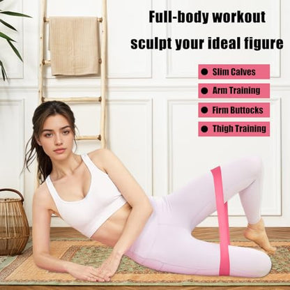5 Packs Exercise Resistance Bands,Loop Bands for Workout, Fitness Training Band Stretch for Yoga Pilates Strength - color: Grey Blue Purple Pink Green1