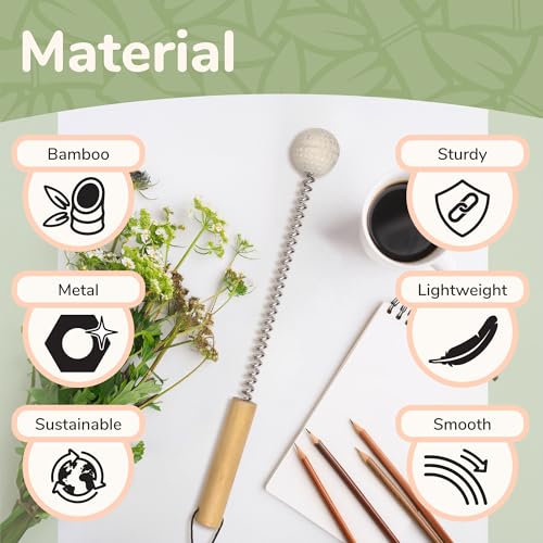 BambooMN 12.5 Inch Bamboo Wooden Metal Bongers for Stress Relief, 2 Units - color: 12.5" Metal Bonger, size: 2 Units