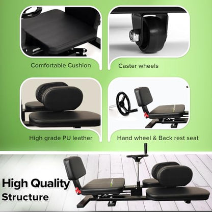 Hip Stretching Machine by Flex Bench – Improve Flexibility,Mobility and Reduce Hip Pain, Leg Stretcher - Flexibility for Yoga,Dance and Gymnastics Thighs,Glutes, Upgraded Model - New Adjustable Seat.