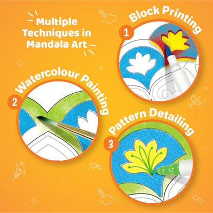 Imagimake Mandala Art Kit, 12 Creative Activities for Kids Ages 8+ | DIY Painting Kit, Creativity & Mindfulness Screen-Free Art Activity, Gift for Girls Ages 8,9,10,11,12,13,14,15,16 Years Old - style: Mandala Art Kit