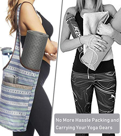 Yoga Mat Bag With Large Size Pocket and Zipper Pocket, Strap Bag, Fit Most Size Mats, Bags and Carriers for Women - color: Namaste