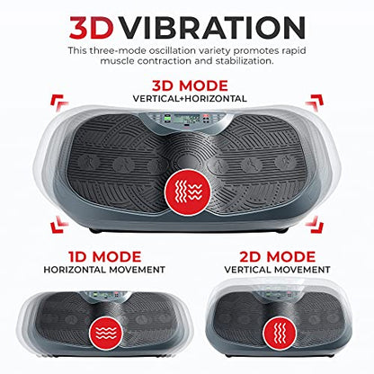 Sunny Health & Fitness 2D/3D Vibration Platform Exercise Machine w/ Remote - size: 3D