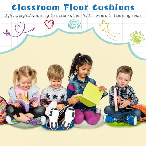 Tinideya 24 Pcs Floor Cushions Classroom,Medium 15.7 Inch,Blue-Green - color: Blue-green, size: Medium 15.7 Inch