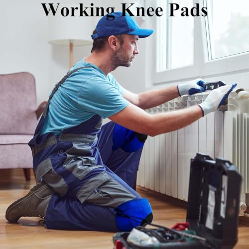 Garden Knee Pads for Women Men, Adjustable Non-Slip Straps, Blue S, 1 Pair - color: Blue, size: Small