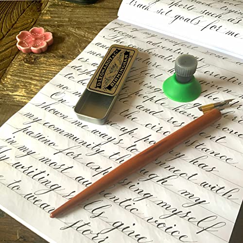 Ink Well for Dip Pen with Lid for Fountain Pen Calligraphy Ink Holder for Glass Dip Pen