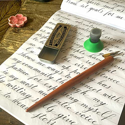 Ink Well for Dip Pen with Lid for Fountain Pen Calligraphy Ink Holder for Glass Dip Pen