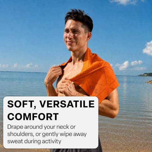 COLD FACTOR Instant PVA Cooling Towels, Cooling Neck Wraps, Orange, 1 Pack - color: Orange