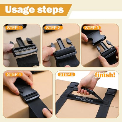 Carrying Strap with Handle, Handheld Belt for Safely Moving and Lifting Heavy Boxes, Adjustable Belt, H-Shaped Style Carry Straps, Suitable for Cylinder, Camping Mat(78.7 inch) - size: 78.7 inch (H-shaped)