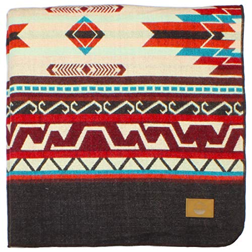 Inca Aztec Throw, Queen, King Blanket | Southwest Indian Navajo Boho Style | Native Cover for Camping, Bedding, Couch, Vanlife | Faux Alpaca, Lightweight, Hypoallergenic (Pachamama Brown, Queen) - color: Pachamama Brown, size: Queen