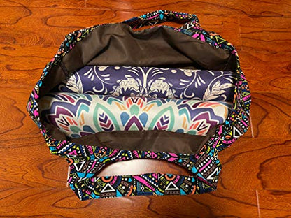 Aozora Yoga Mat Bag Large Yoga Mat Tote Sling Carrier with Pockets Fits Mats with Multi-Functional Storage Pockets Light and Durable - color: Indian