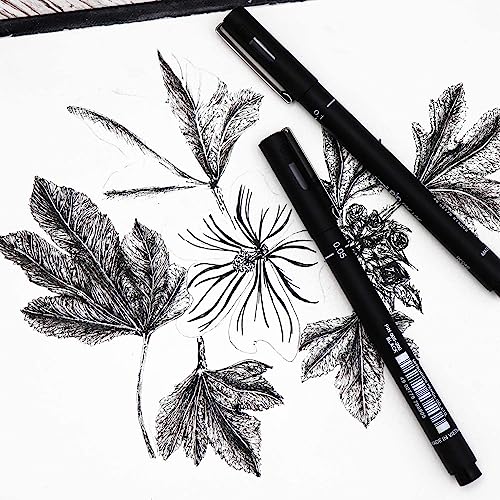 UNI-Ball PIN Drawing Pen FINELINER Ultra FINE LINE Marker 0.05mm Black Ink - [Pack of 3]