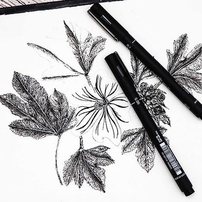 UNI-Ball PIN Drawing Pen FINELINER Ultra FINE LINE Marker 0.05mm Black Ink - [Pack of 3]