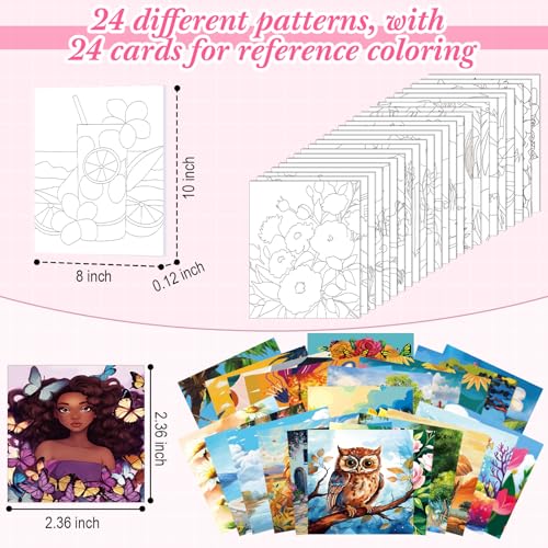 Sherr 24 Pcs Pre Drawn Canvas for Painting Adult Pre Printed Canvas Bulk Sip and Paint Kit Stretched Panels Paint Set for Theme Valentine Painting Night Party Favor(Mixture,8 x 10 Inch) - size: 8 x 10 Inch, style: Mixture