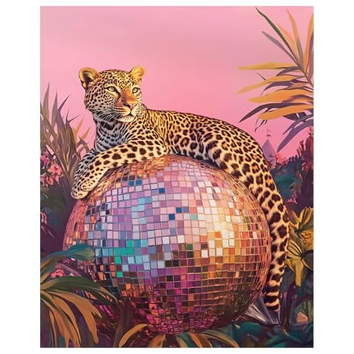 Animal Paint by Numbers Kit for Adults, Adult Paint by Number Kits 16x20 in | Paint by Numbers Kit for Adults, Acrylic Painting by Numbers, DIY Arts and Crafts for Gifts or Home Decor - color: Leopard