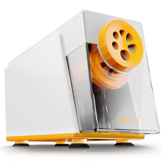ZMOL Electric Pencil Sharpener,Heavy Duty for Classroom, 6-12mm, White | Auto Stop,6 Holes,Plug-in, 3 Tip Adjustments,Fits 6–12mm No.2 & Colored Pencils for School/Home/Teachers - color: White