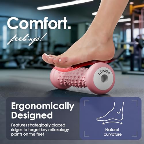 Foot Roller Massager for Plantar Fasciitis, Foot Arch and Heel Pain Relief - color: Pink