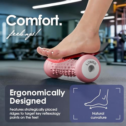 Foot Roller Massager for Plantar Fasciitis, Foot Arch and Heel Pain Relief - color: Pink