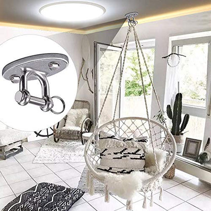 BeneLabel Wall Ceiling Mount Bracket for Suspension Strap Trainer, 2800lb Capacity, Body Weight Strength Training Systems, Aerial Yoga Swing, Resistance Band,Hammock,Battle Rope, Boxing Equipment - color: 2Pcs detachable hook