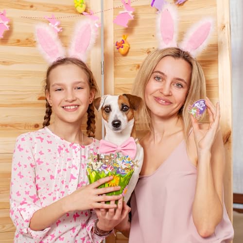 WILLBOND 30 Pcs Easter Diamond Art Keychain Kits He is Risen 5d DIY Double Sided Diamond Painting Keychain Religious Christian Cross Hanging Ornaments for Adults Beginners Key Ring Pendant Crafts - color: Cross
