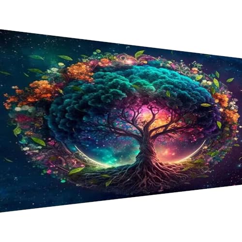 Large Life Tree Flowers Diamond Art Kits for Adults - 5D Tree Diamond Painting Kits for Adults, DIY Full Drill Large Flowers Diamond Art Painting, Gem Art Kits for Home Wall Decor 15.7x27.5inch - color: 25-48 Life tree
