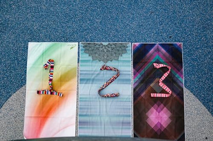 Hot Yoga Towel,Non-Slip Yoga Mat Cover,Eco-Friendly,Exclusive Pockets Cover Each Corner of The mat,Microfiber Yoga Towel,Ideal for Bikram, Hot Yoga, Pilates,or Sweaty Practice（Pride）