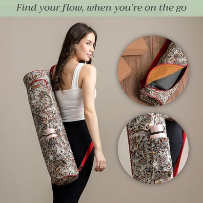 Maison d' Hermine Yoga Mat Duffle Bag Gym Tote Yoga Mat Carry Bag - color: Jaipur, style: Yoga Mat Carry Bag