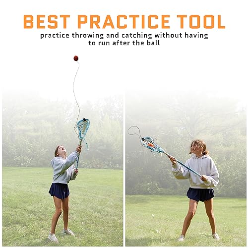 ACELETIQS Lacrosse Rebounder Training Ball with String – Solo Practice Lax Ball for Passing, Catching, Stick Work & Compatible with All Lacrosse Sticks – Ideal Trainer for All Ages and Skill Levels - size: Classic