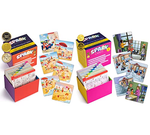SPARK INNOVATIONS Sequencing and Storytelling Cards, Speech Therapy Game, Special Education Materials, Sentence Building, Problem Solving, English Language Learners (Sequence Cards 1 and 2 Combo) - style: Sequence Set 1 and 2 Combo