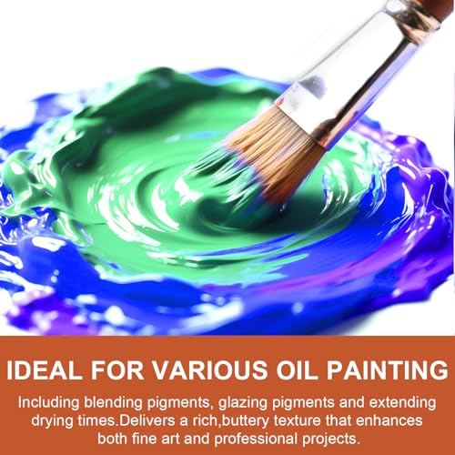 JOFOOK Refined Linseed Oil for Oil Painting with a Paintbrush,Thinner Medium for Oil Based Paint - 9.13oz (270ml),Thinning Oil for Professionals