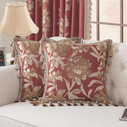 Loom and Mill Throw Pillow Cover 20 x 20 Inches 1 Piece, Terracotta Red - color: Terracotta Red