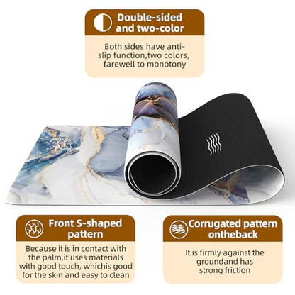 FOLAI Extra Thick Yoga Mat 6mm - color: ink