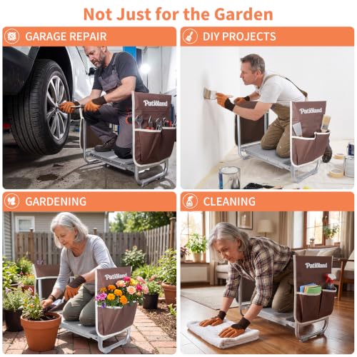 Garden Kneeler and Seat Heavy Duty, Kneeling Bench for Gardening - color: Gray-modle B