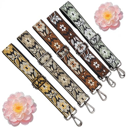 1.5" Wide Purse Strap Adjustable Replacement Gunmetal Hardware Long Crossbody Bag Strap for Thick Shoulder Bags Canvas Handbags Straps - color: Gunmetal Hardware-Green