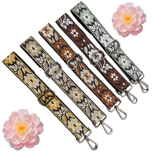 1.5" Wide Purse Strap Adjustable Replacement Gunmetal Hardware Long Crossbody Bag Strap for Thick Shoulder Bags Canvas Handbags Straps - color: Gunmetal Hardware-Yellow
