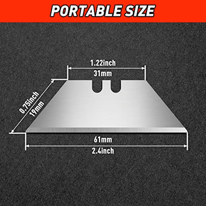 DIYSELF 10 Pack Utility Knife Blades, Box Cutter Blades, Utility Blades, Sk5 Steel Blade for Box Cutter, Sturdy Knife Blade for Razor Blade Utility Knife