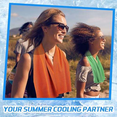 BBTO 100 Pack Cooling Towel Bulk - color: Multicolor, size: 40 x 12 Inch