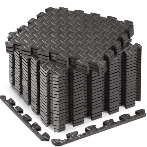 18 Pcs EVA Foam Floor Tiles, Puzzle Exercise Mat Set for Gym - color: Gray