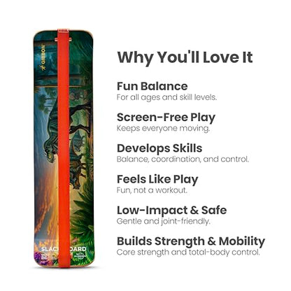 GIBBON SlackBoard, Balance Board Kids & Adults, Slackline Balance Trainer