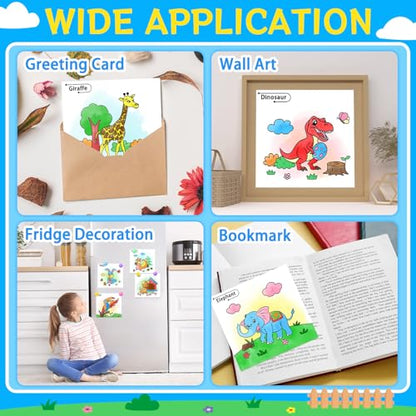 SOCOLER Paint with Water Coloring Books for Kids & Toddlers, Animals | Mess Free Watercolor Painting Set, Water Color Painting Book,Craft Art Kit, Boys & Girls Birthday Gift, Travel Activity Toy - style: Animal B