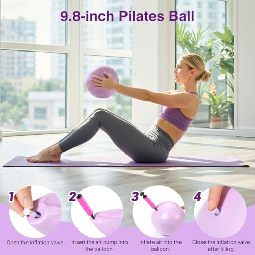 Home Pilates Kit Home Workout Essentials Set for Women Full-Body Exercise - color: Violet Large-Level3